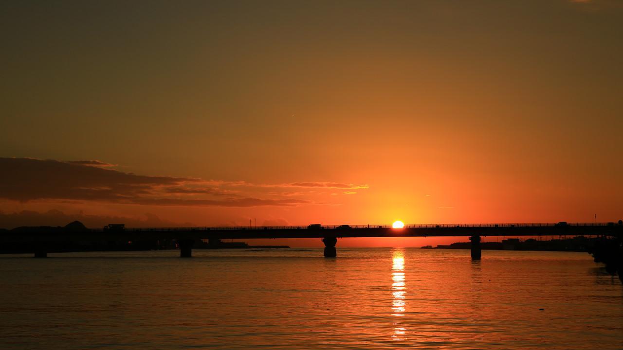 有田川の秋の夕景